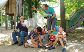 Group of adults discussing parenting policies