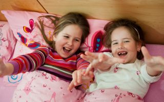 Happy childhood - larking girls