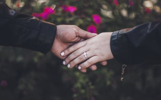Couple having a serious conversation before marriage