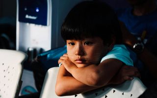 son looking sad