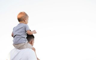 dad with young son