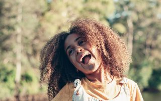 happy looking child