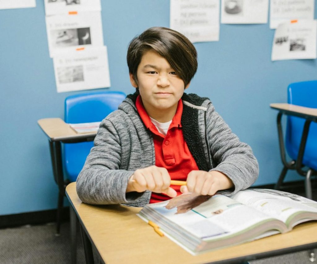 Boy In School