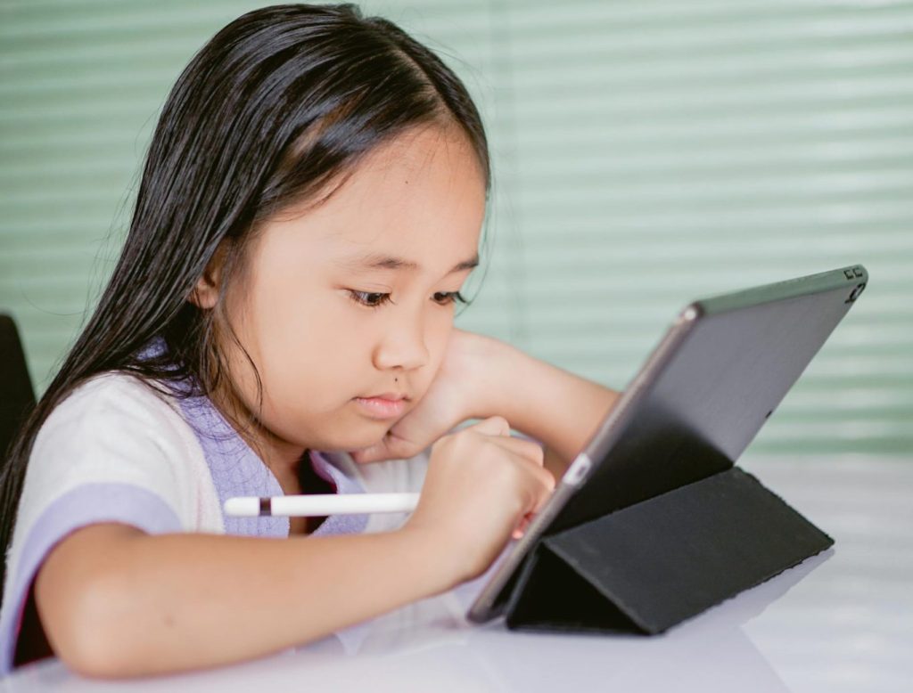 Child Using Tablet