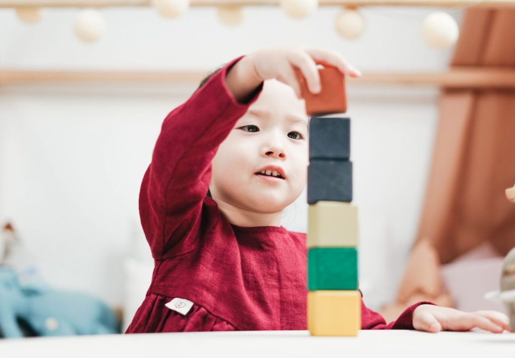 Child Playing With Blocks