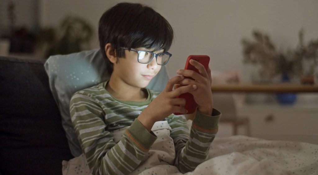 Kid Using Smartphone