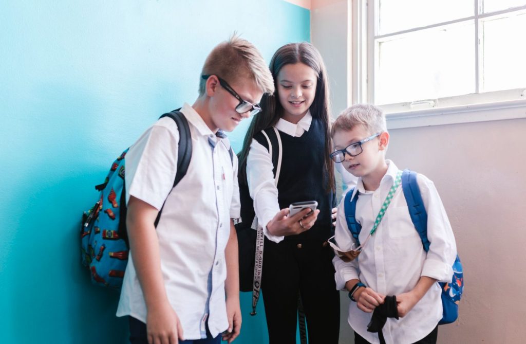 Kids Using Smartphone
