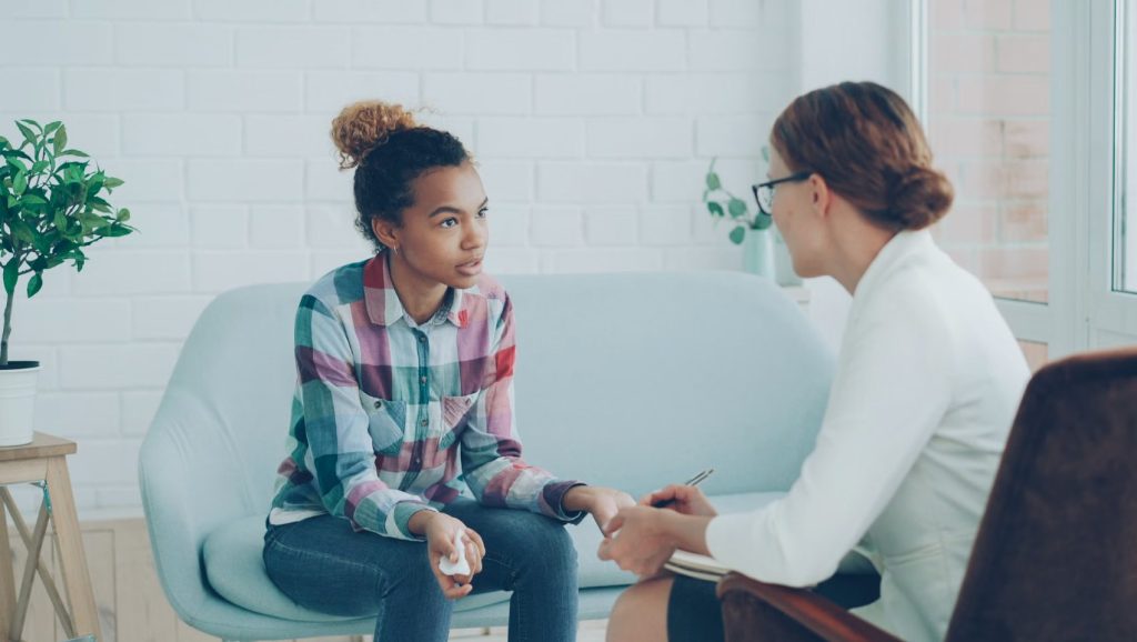 Student With Therapist