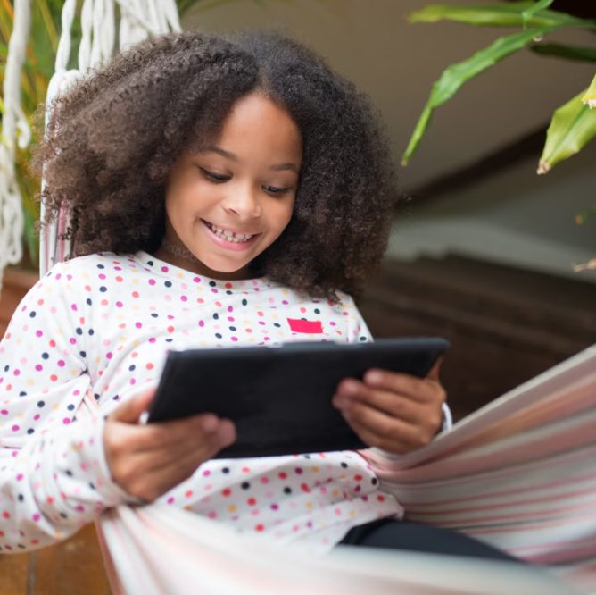 Girl Using Tablet
