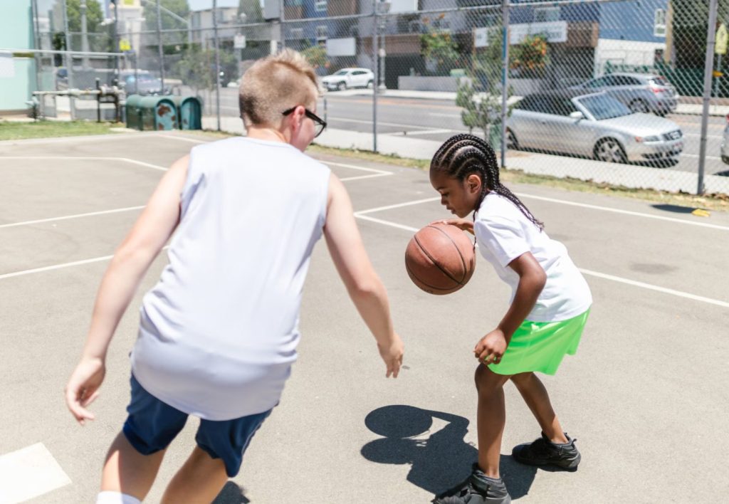 Kids Playing Basketball