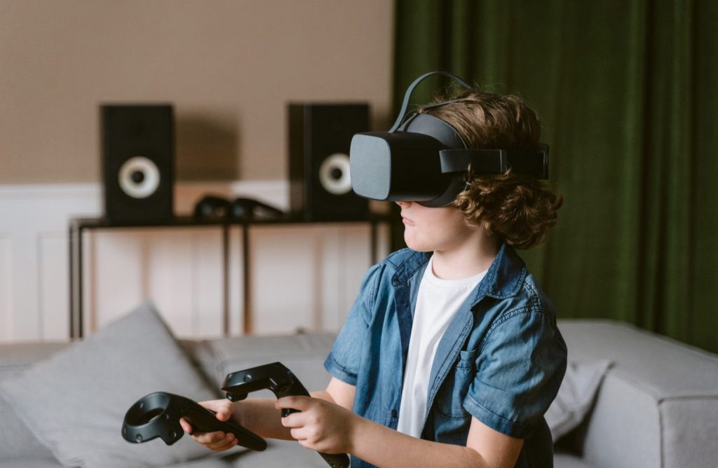 Young Boy Using VR
