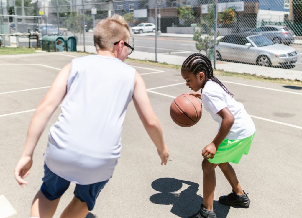 Kids Playing Basketball