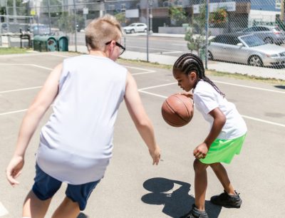 Kids Playing Basketball