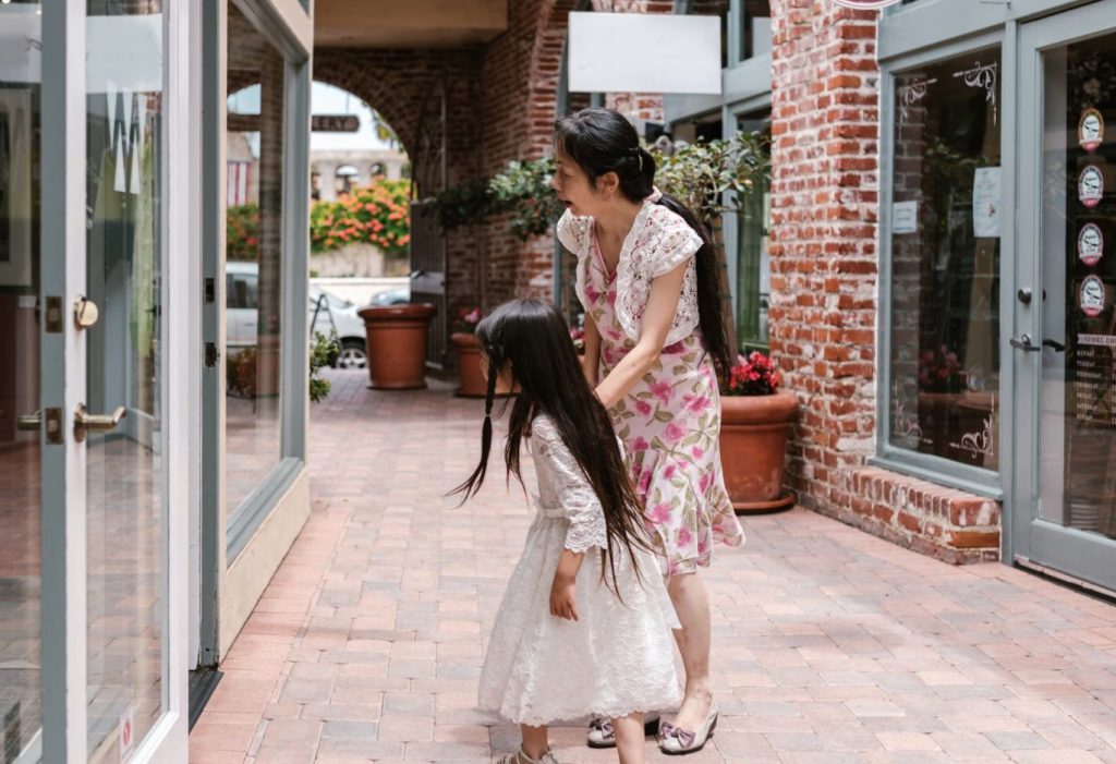 Mom And Daughter Shopping