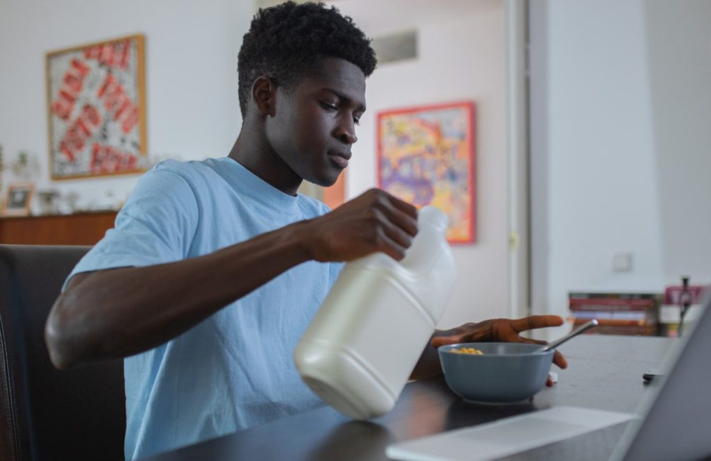 Teen Eating Breakfast